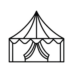 Arabian tent icon outline vector on white background
