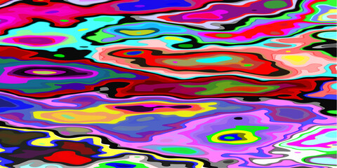 Topographic Map with Detailed Contour Lines in Multiple Colors, Abstract Geographic Design, Clean Vector Illustration on a White Background © khadija