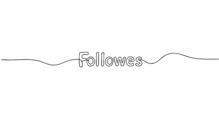 Fototapeta premium Continuous single line drawing of the word 