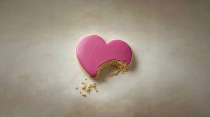 Creative Valentine Headphones on Pastel Background