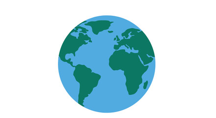 Fototapeta premium Stylized illustration of earth featuring continents and blue oceans high quality