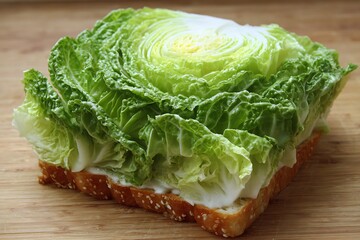 sandwich with giant lettuce