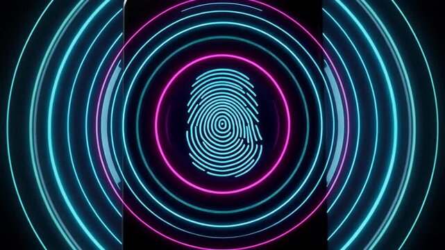 Futuristic Under-Display Biometric Authentication with Glowing Concentric Circles on Smartphone
