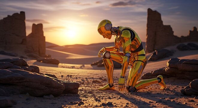 Desert Robot Kneeling.