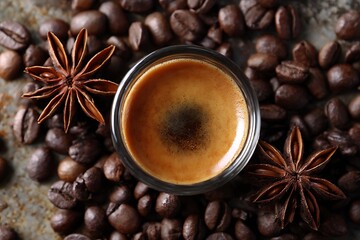 coffee beans and cinnamon