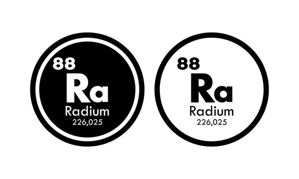Radium icon set. vector template illustration  for web design