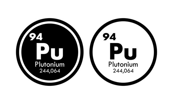 Plutonium icon set. vector template illustration  for web design