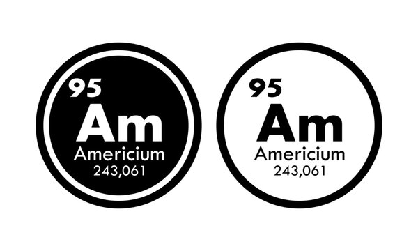 americium icon set. vector template illustration  for web design