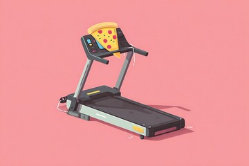 treadmill with pizza