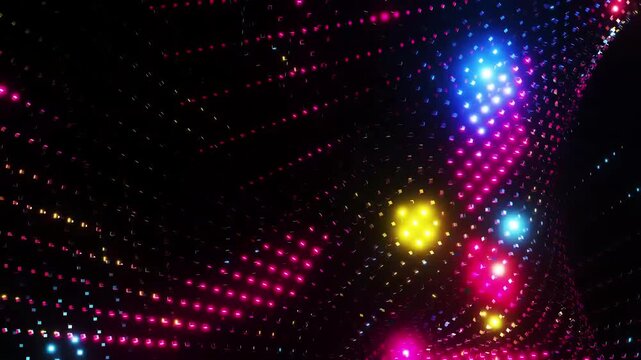 Animated rolling colored cubes