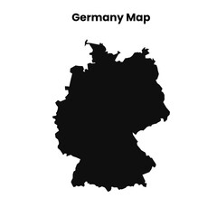 Obraz premium Germany Vector Map with Regional City Silhouettes Illustration set 