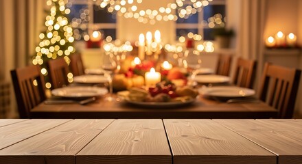 Festive Iftar table with decorations and food