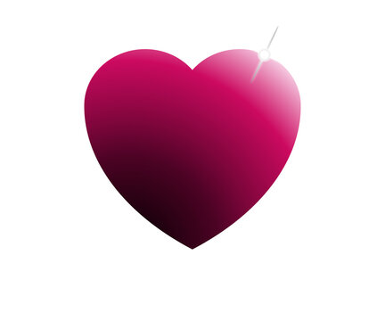 Coraz&oacute;n rojo gradiente y destello