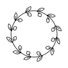 flower wreath small leaves simple