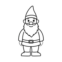 gnome dwarf cap beard flat
