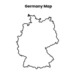 Obraz premium Vector Map of Germany Map Outline Illustration 