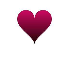 Coraz&oacute;n rojo gradiente