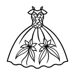 quinceanera flowers dress