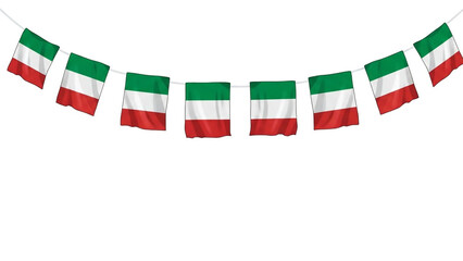 Italian flags bunting for national day celebration