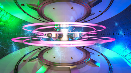 Smr or small modular nuclear fusion reactor core with magnetic ring