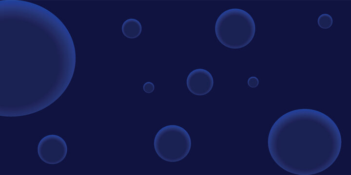 dark blue style center circle bubble background decoration. vector illustration.