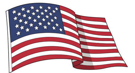 Fototapeta premium Waving United States National Banner Symbolizing Freedom and Patriotism