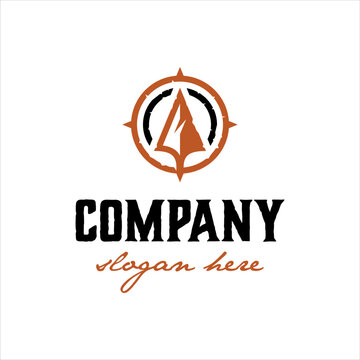 North compass arrow with masculine style design