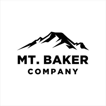Mount Baker logo with a simple masculine style design