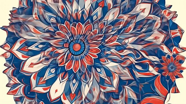 Abstract Floral Mandala Art - A Kaleidoscope of Colors and Patterns.