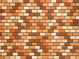 レンガ調のタイル壁面
