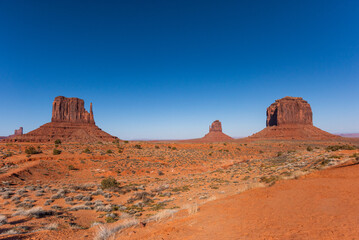 Sunset view of Monument Valley Navajo Tribal Park
