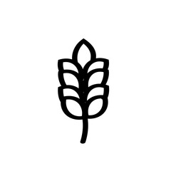 Wheat ear icon. Vector graphic, not Artificial Intelligence, logo illustration. Replaceable vector design