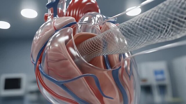Heart Stent Placement - A Detailed Medical Animation.