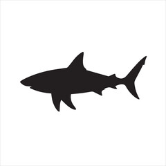 Shark silhouette vector style illustration