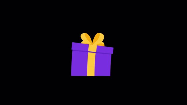 Gift Box. Reward, Bonus, Present, and Celebration Concept Animation Video - Transparent