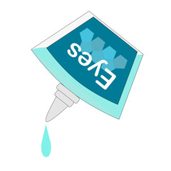 目薬の挿絵デザインパーツ