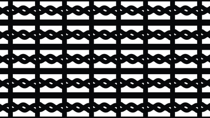  abstract black and white geometric seamless pattern featuring repeating shapes