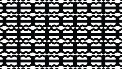  abstract black and white geometric seamless pattern featuring repeating shapes