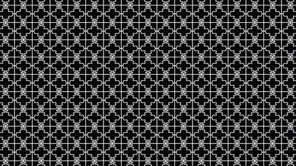  abstract black and white geometric seamless pattern featuring repeating shapes