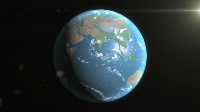Location and map of Malaysia on the surface of the earth at day.