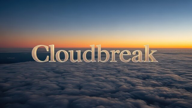 Aerial View of Clouds at Sunset.