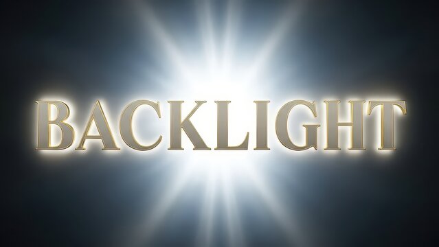 Backlight Text with Bright White Glow.