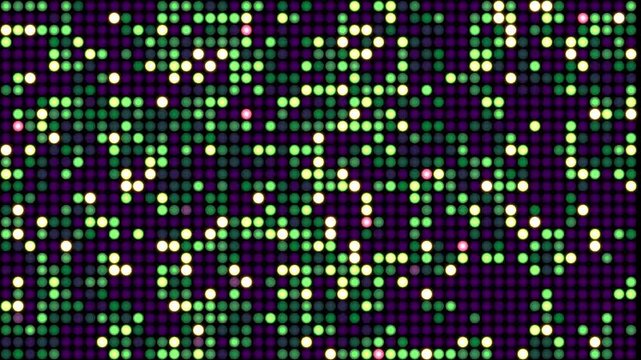 Disco VJ Background Animation dot Pixel Light Green in 4K Video