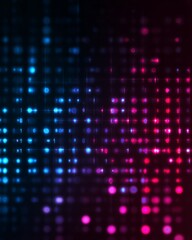 Obraz premium Digital Data Display: An abstract digital display glows with a vibrant array of interconnected data points, evoking the intricate complexity of modern technological systems.