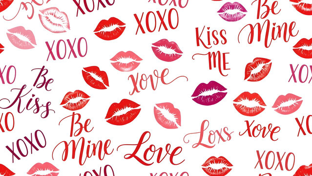 seamless pattern with lips