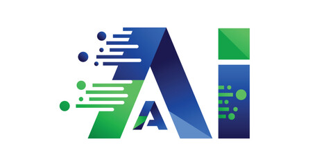 artificial intelligence logo, symbols representing technology and innovation for digital and modern applications