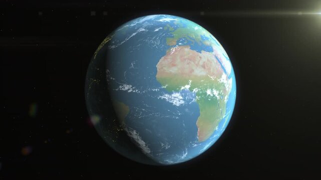 Location and map of Malta on the surface of the earth at day.