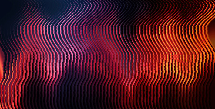 Abstract background with vibrant wavy vertical lines in shades of red, orange, pink, and dark blue, creating a dynamic texture and glowing effect