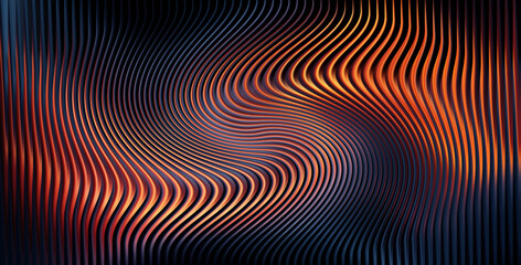 Fototapeta premium Abstract swirling lines background with warm orange and cool blue light effects