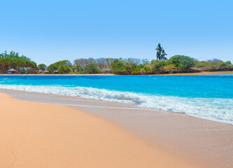 Statue of archers in the center of the square in the east of Nusa Dua. Indonesia, island Bali, Benoa, South Kuta, Peninsula Island.